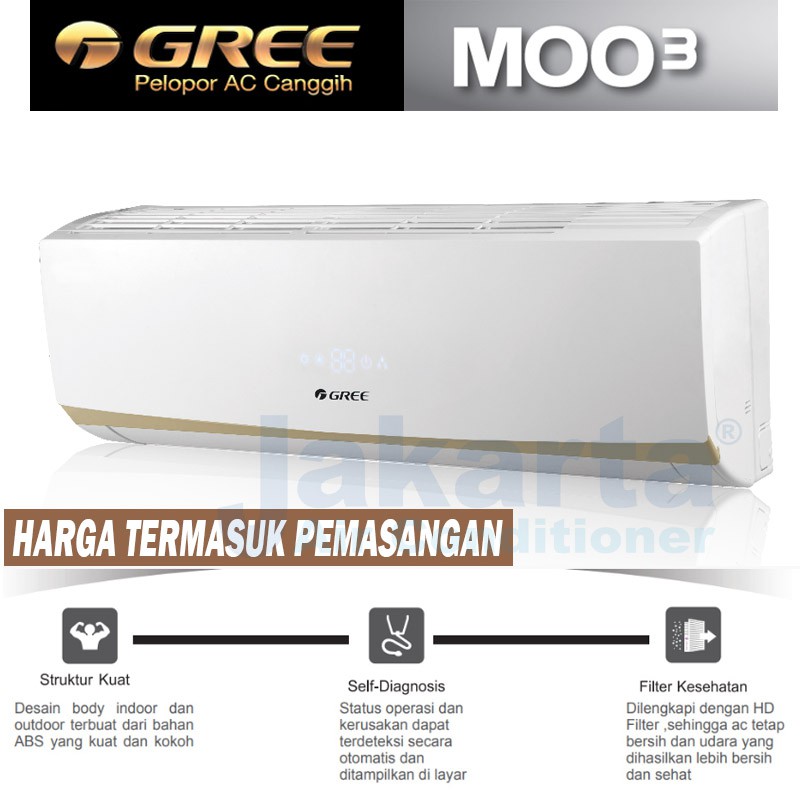 Ac Gree 1 2 Pk 05 Moo 3 Termasuk Pemasangan Indonesia