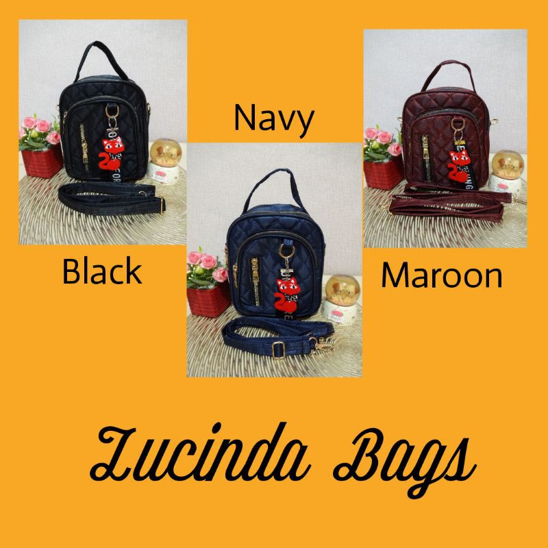 GROSIR TAS DOMPET RANSEL WANITA MEDAN MURAH RANSEL SELEMPANG LUCINDA 3 IN 1