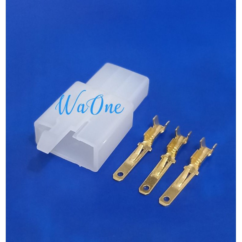 Socket Konektor 3 Pin Male/Female 3pin Soket Kabel Motor Skun Set