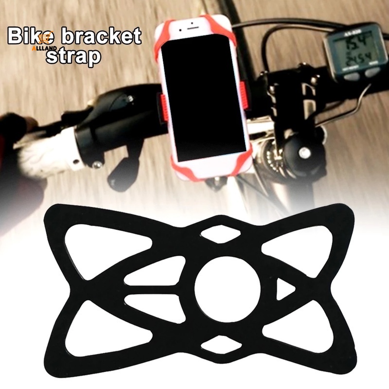 Strap Holder Handphone / Gps Bentuk X Bahan Silikon Lembut Anti Slip Untuk Sepeda