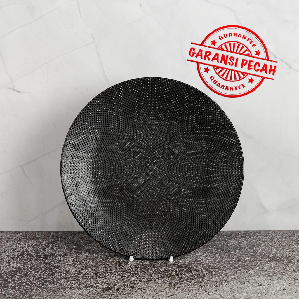 Platerie Piring Keramik Dinner Plate 10.5In Caviar Black-4