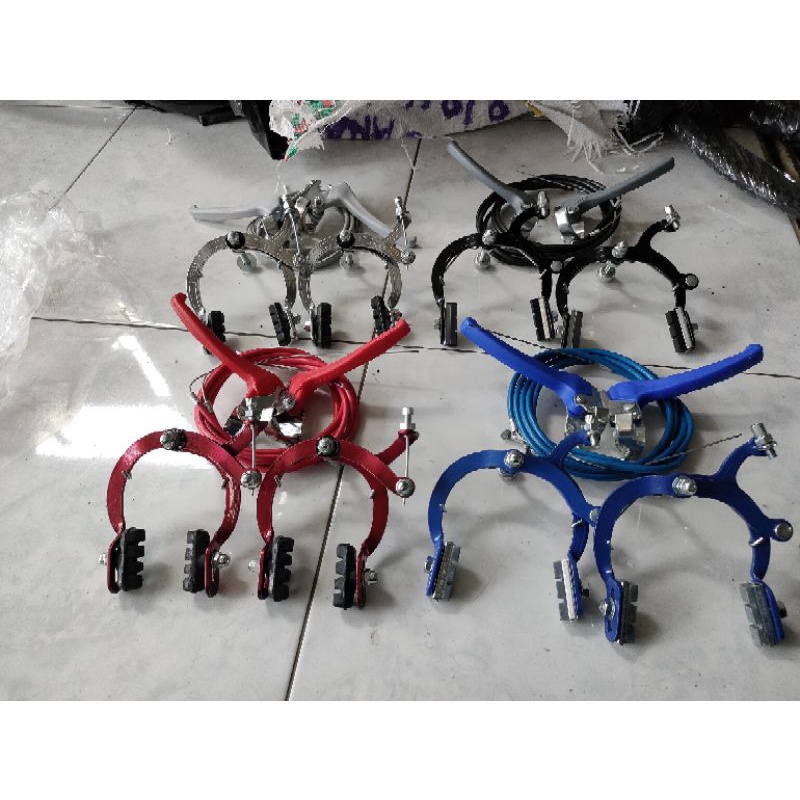 Rem BMX warna sepeda ukuran 12 16 18 20 24 26 27.5 1 set komplit