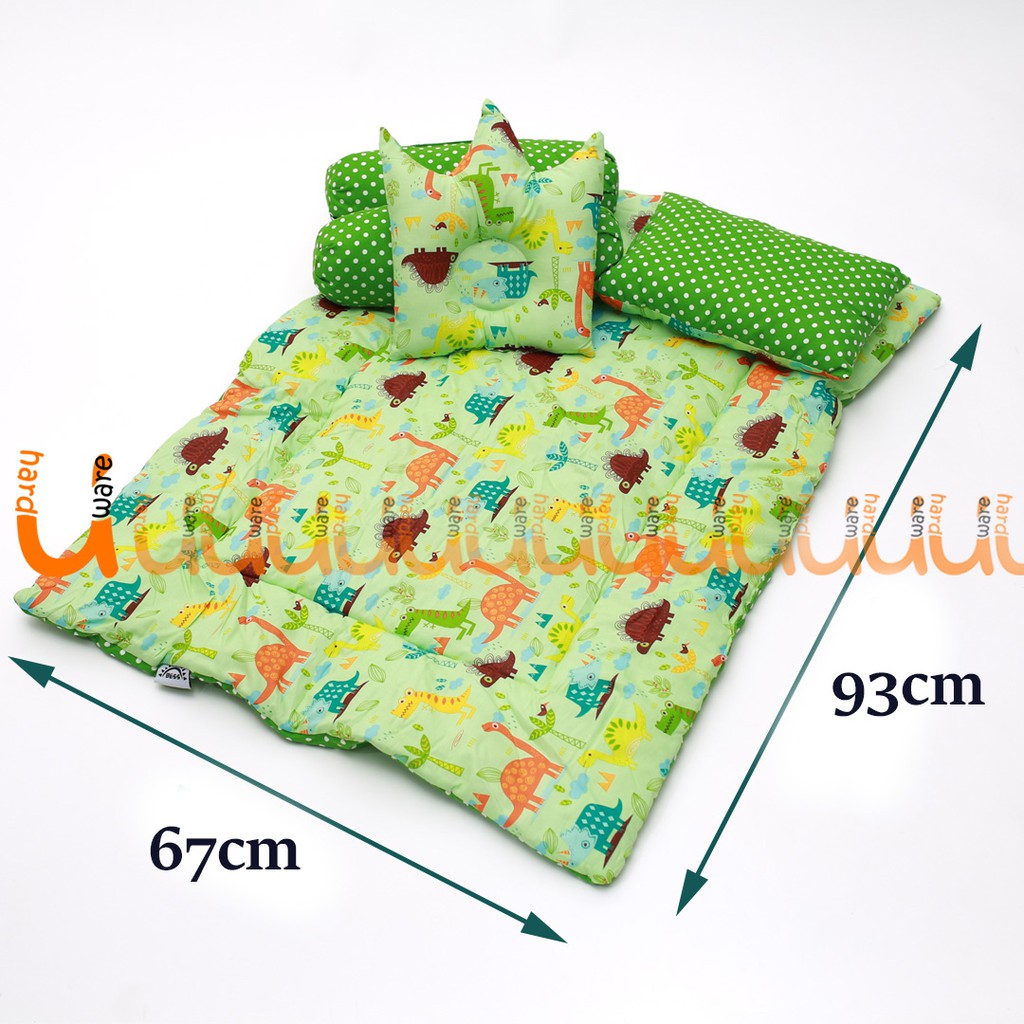 Bed Cover Bayi Bedding Set Baby Bedcover Double 2 Bantal Peyang Guling Ukuran Besar FREE TAS MIKA