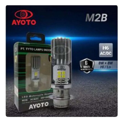 AYOTO M2B H6 LAMPU LED Utama Depan Headlamp PNP Hi-Lo AC DC Original Motor Matic Bebek