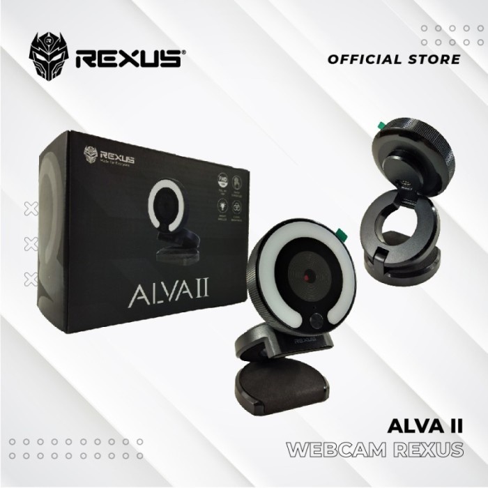 Rexus Webcam Stream Alva II With Mic + Ring Light