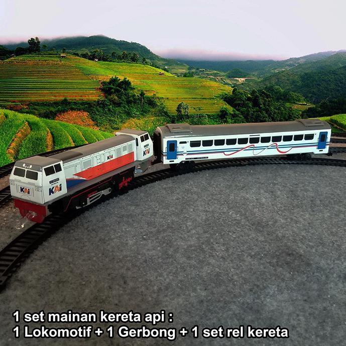 Rc | Kereta Api Indonesia - Mainan Kereta Api - Gerbong Dan Lokomotif- Full