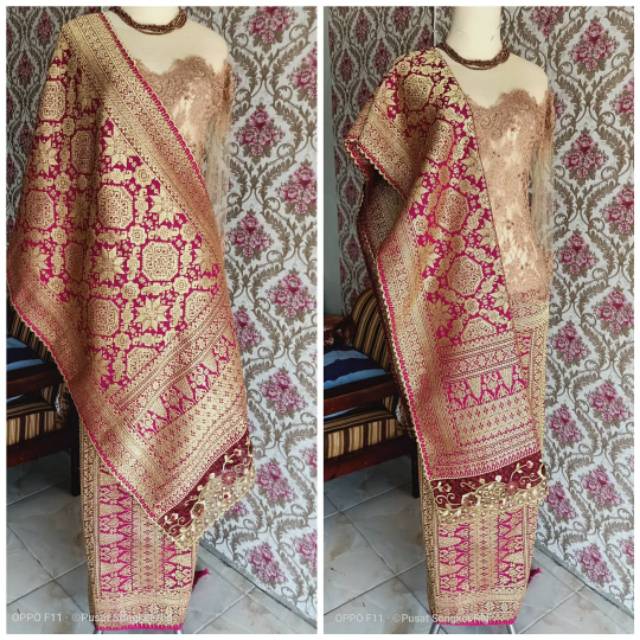 songket palembang asli tenun lepus original