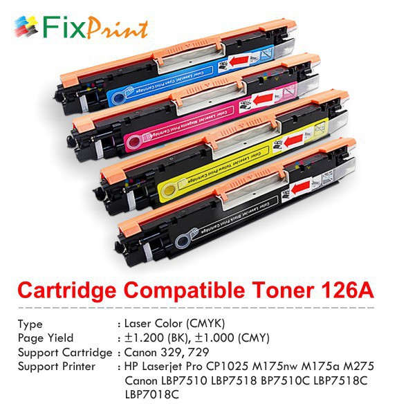 Cartridge Toner Compatible CE310A 126A Universal CF350A