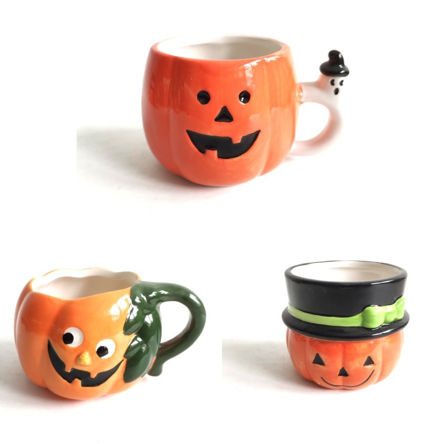 Gelas Labu Halloween Kado Souvenir Mug Haloween Pumpkin Tempat Pensil