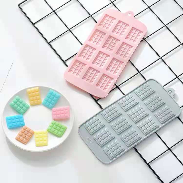 Cetakan Silicone Silikon Puding Coklat Cake Motif Chocolate bar W/Mix