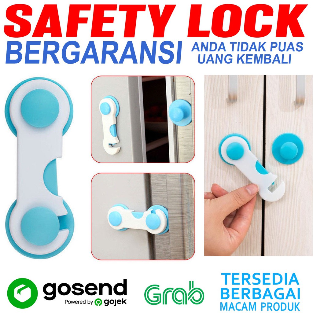 Pengaman laci pintu lemari / safety lock