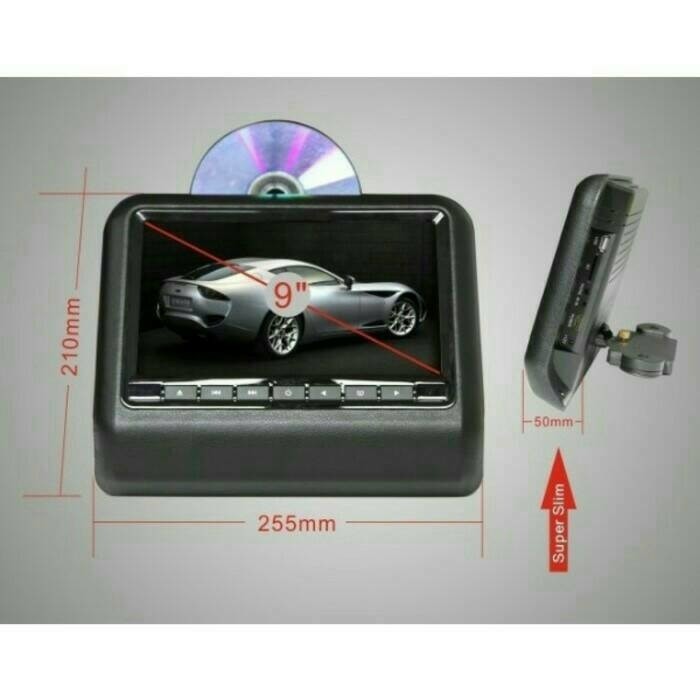 TV HEADREST CLIP ON ORCA JF E-19 9 INCH