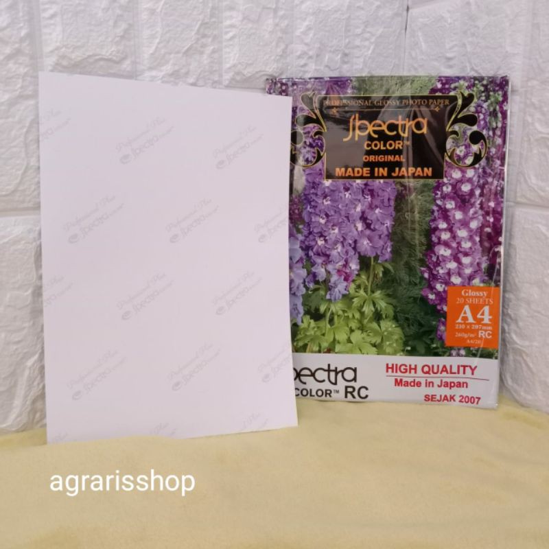 Kertas foto glossy/photo paper glossy spectra 260gsm