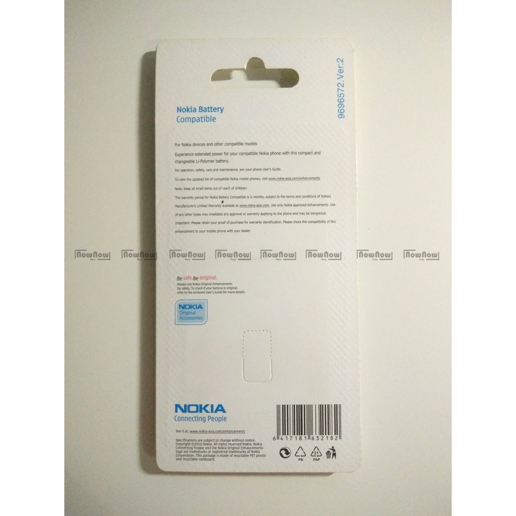 Baterai Nokia 5220 XpressMusic BL-5CT BL5CT Original ORI OEM Batre Battery Batu Batrai