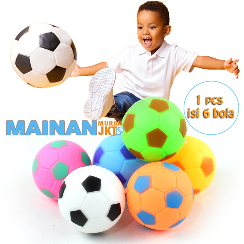 MAINANKEI MAINAN ANAK MURAH B846 BOLA-BOLA WARNA WARNI ISI 6 CIT CIT MAINAN BOLA CIT CIT KARET