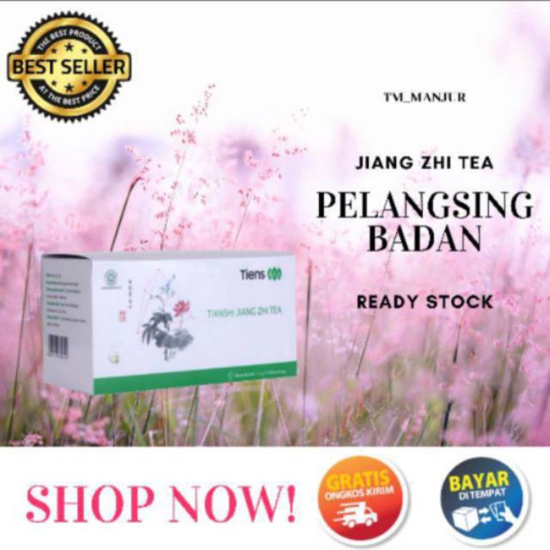 BISA ECERAN TIENS HERBAL, DIET, JIANG ZHI TEA, TEH DIET, PELANGSING  BADAN ORIGINAL.