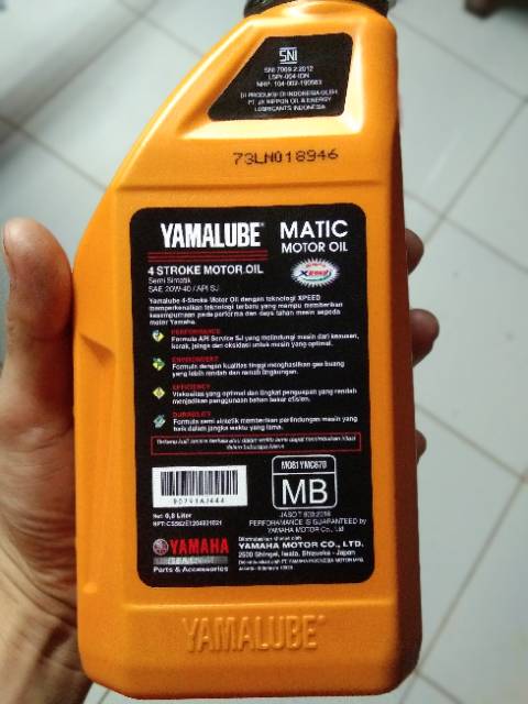 Oli Mesin Matic Yamaha Yamalube Matic 20W-40