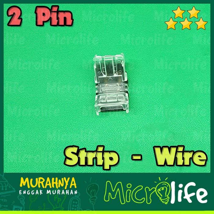 SAMBUNGAN LED STRIP 2 Pin Strip to Wire 10mm Connector No Solder Kualitas Terbaik