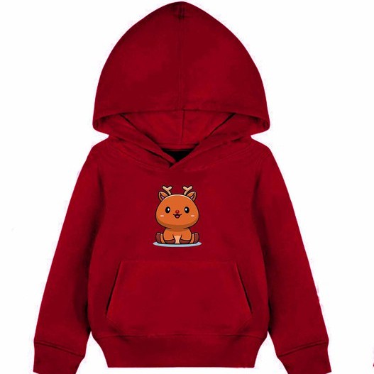 Hoodie Rudolf Sweater Pakaian Fleece Anak M -XL