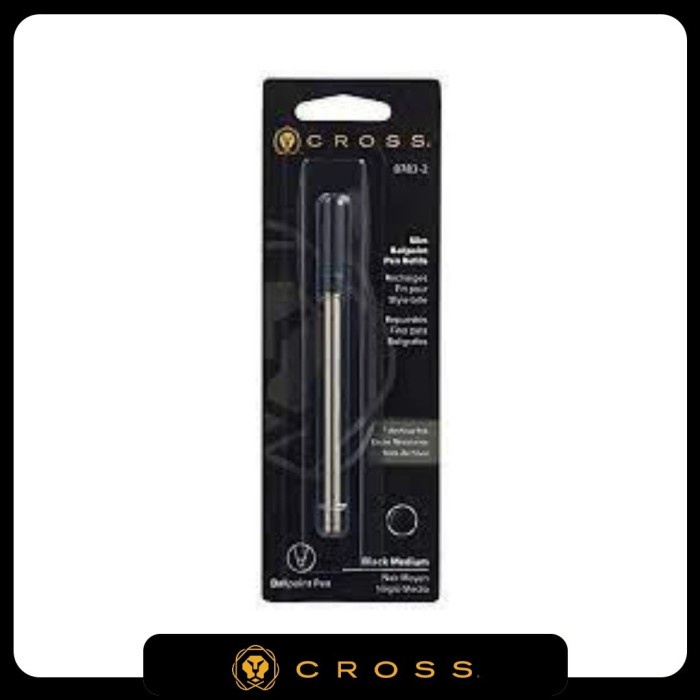 

Cross Refill Slim Medium Black Ball-Point Refill-1 Per Card Cr-8783-2