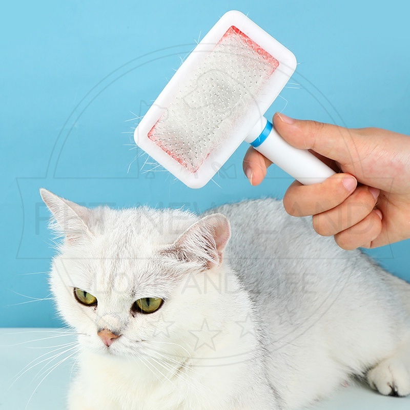 Sisir Kawat Grooming Sikat Kucing Anjing Pijat Perawatan Rambut Grooming Hewan