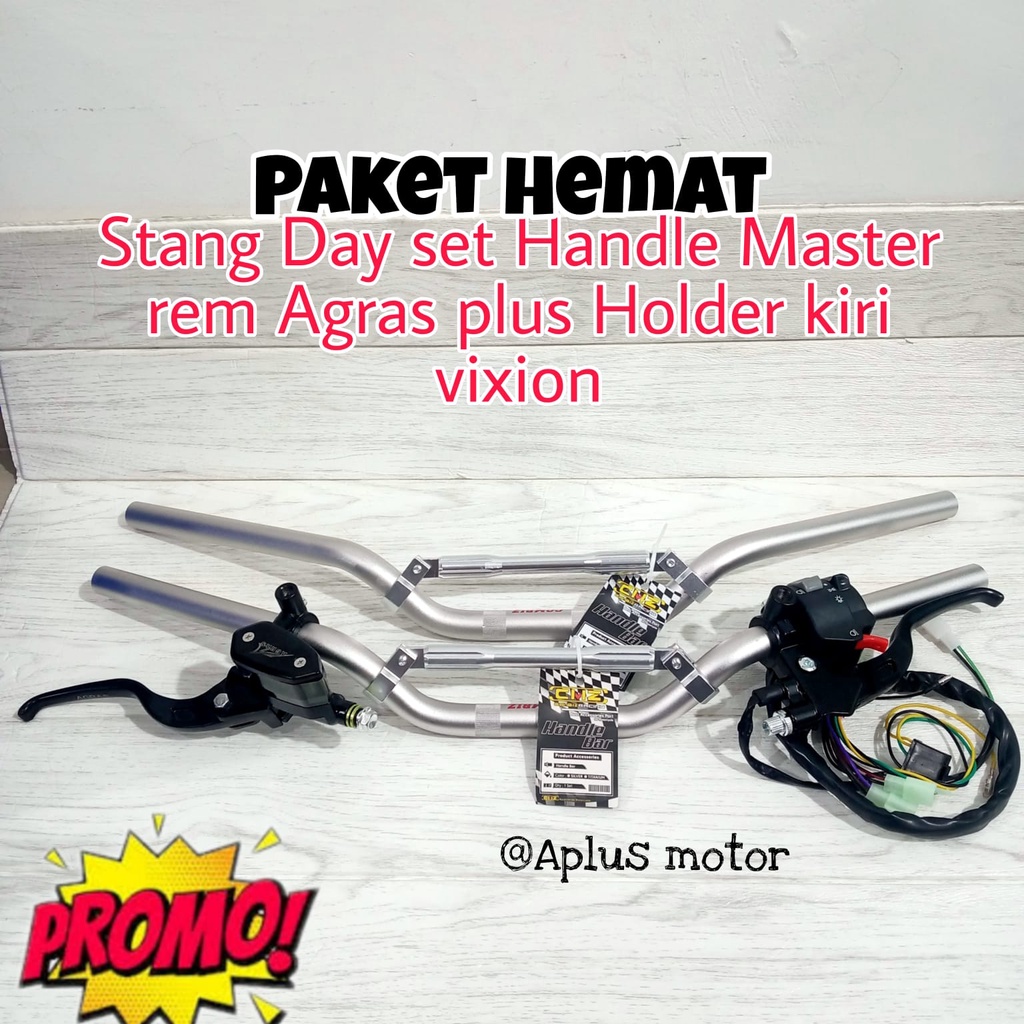 PAKET STANG STIR CMZ COPY DAYTONA SET HANDLE MASTER REM COPY RCB PLUS HOLDER KIRI VIXION UNIVERSAL