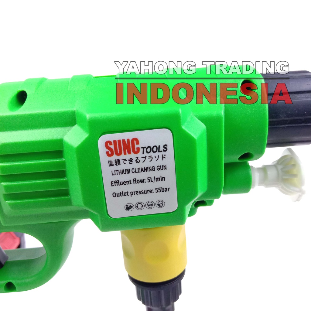 Mesin Cuci Mobil Motor Steam AC Mesin Semprot Baterai Car Wash Cordless Cleaning Gun 21V SUNC TOOLS