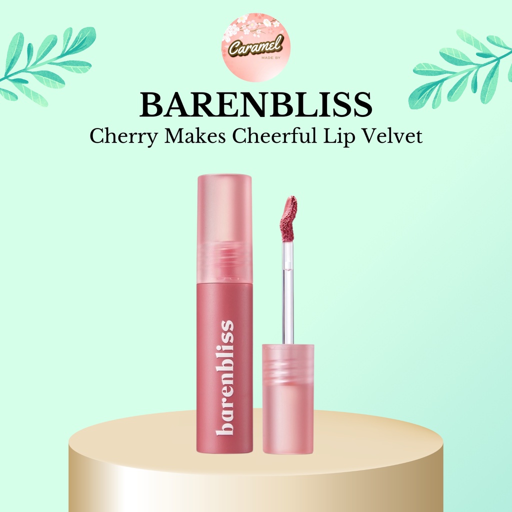 [SALE] BNB Barenbliss Cherry Makes Cheerful Lip Velvet Korea Lip Cream Tint - Blushed Rosewood Wine 