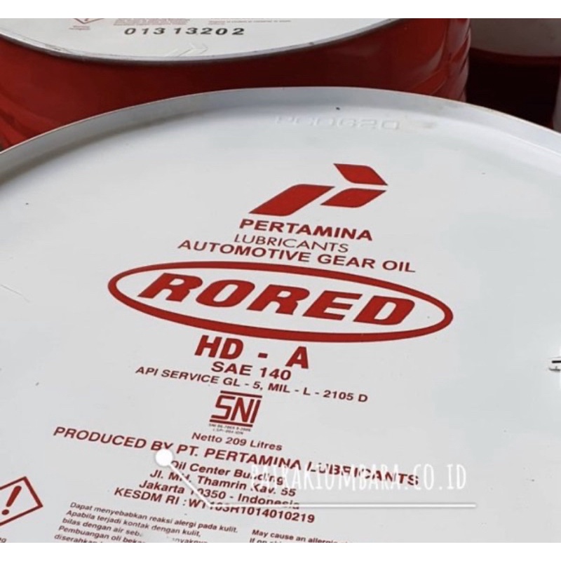 Pertamina Rored HD A 140 - Pelumas