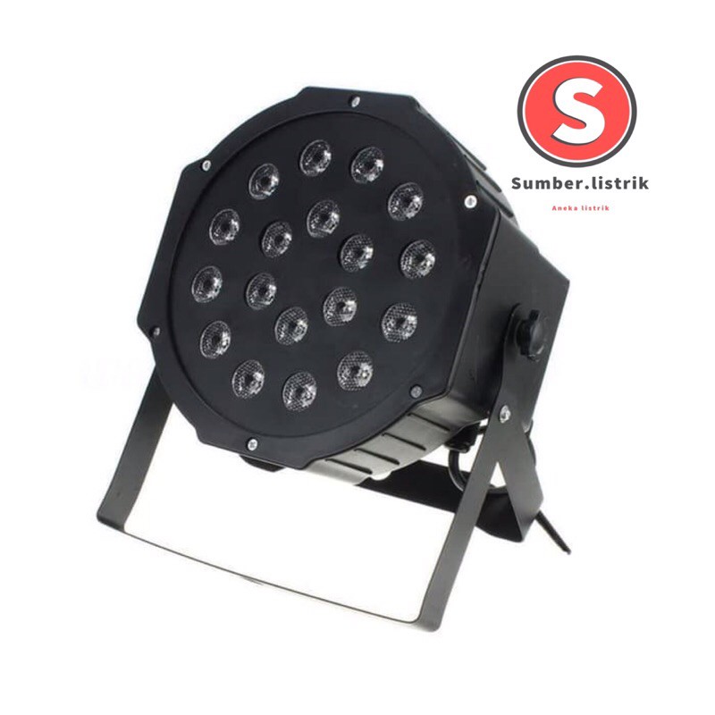 lampu sorot panggung disco 18led/ada sensor suara/lampu panggung rgb 18w/par light/ada sensor suara