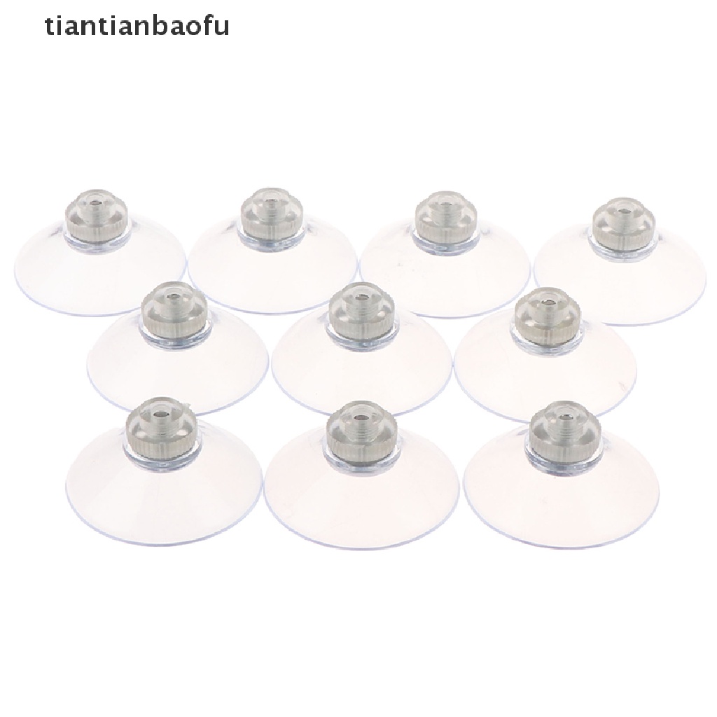 [tiantianbaofu] 10x suction cup Ø 40mm with M4 thread, suction cups, with knurled nut clear Boutique