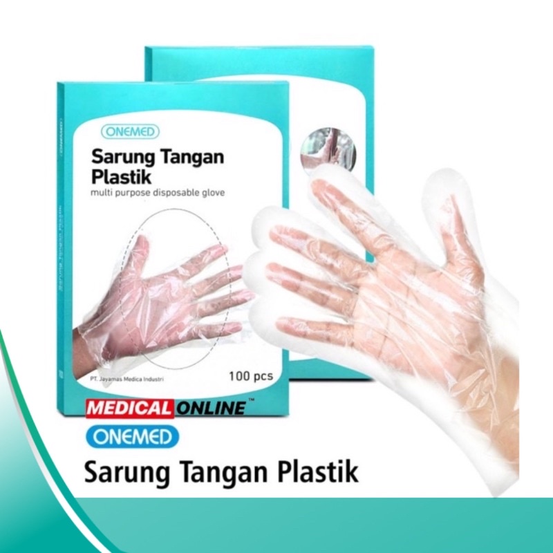 SARUNG TANGAN PLASTIK ONEMED MEDICALONLINE MEDICAL ONLINE