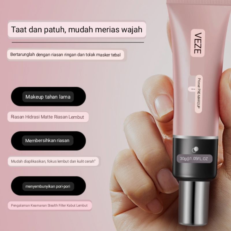 Medan Termurah Foundation Primer Veze Hydrating pink pre makeup isolation invisible pore Veze