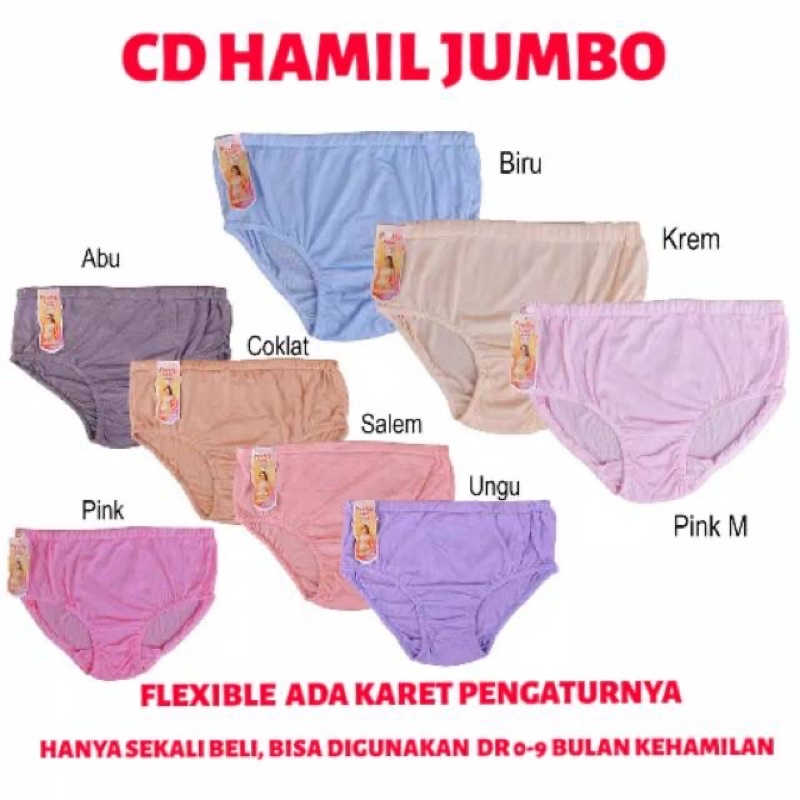 CD Celana Dalam Wanita Hamil Jumbo Bigsize 9 Bulan Katun Melar CD Undies Celana Dalam Wanita Hamil