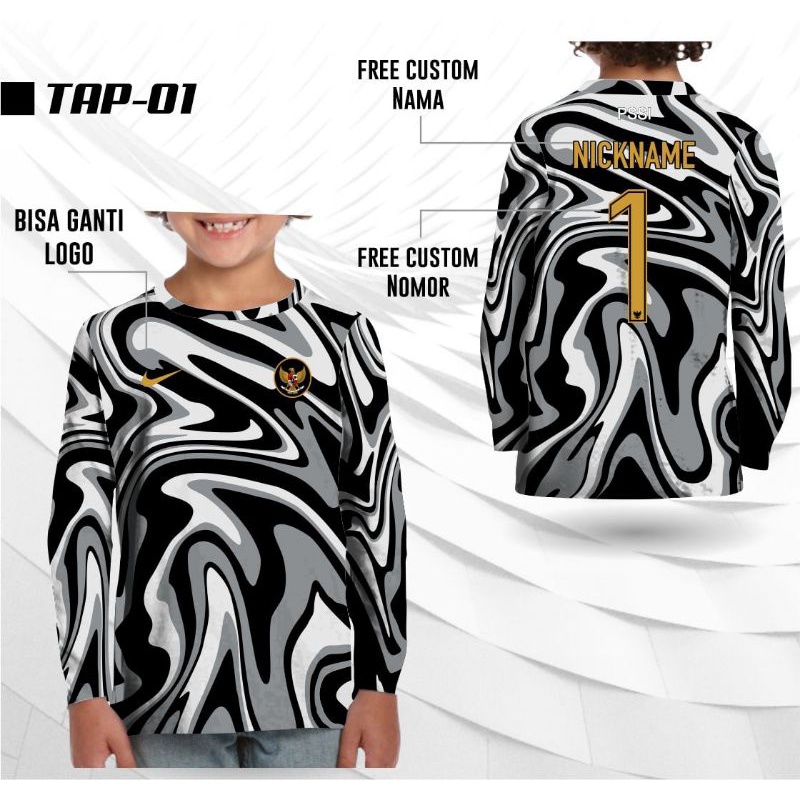 baju kaos kiper Jersey timnas sepak bola anak kaos kiper anak lengan panjang