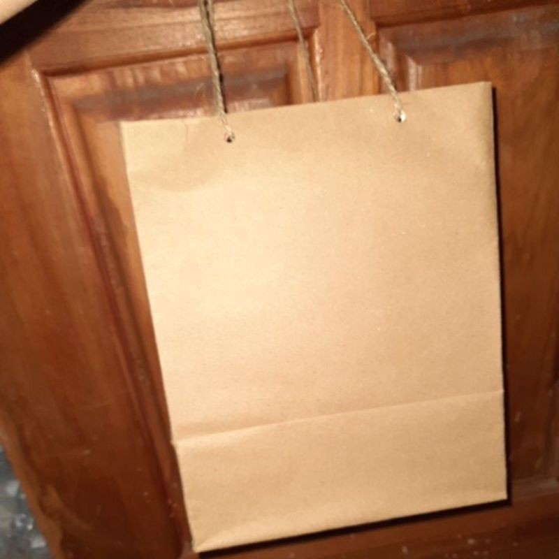 Tas kertas / paper bag coklat polos tanpa sablon