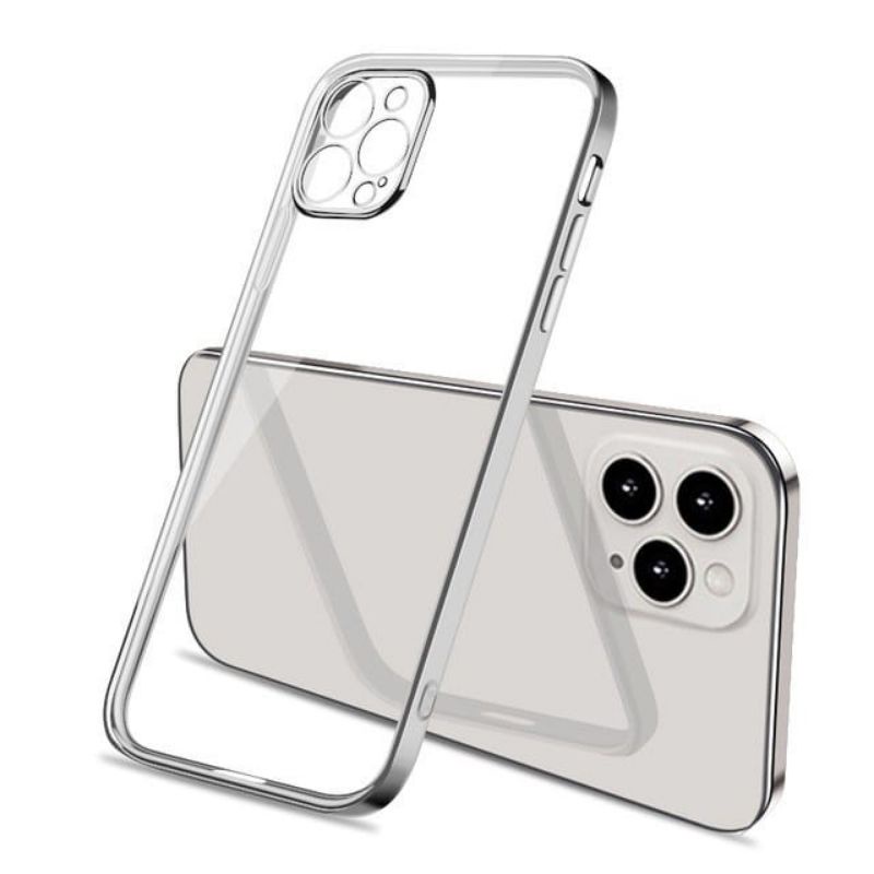 Case Iphone 13 Promax / Softcase Iphone 13 / 13 Pro Warna Hitam dan Silver