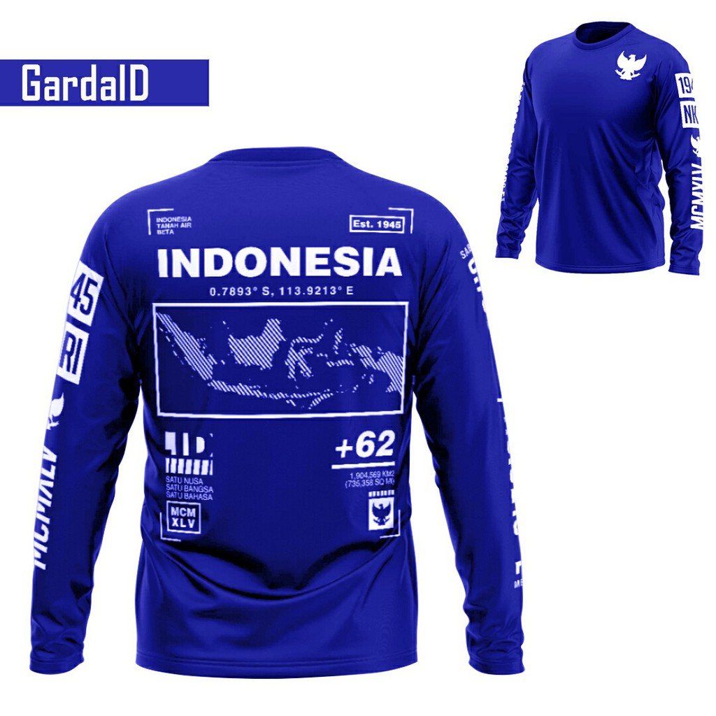 baju pria kaos Gardanid lengan panjang