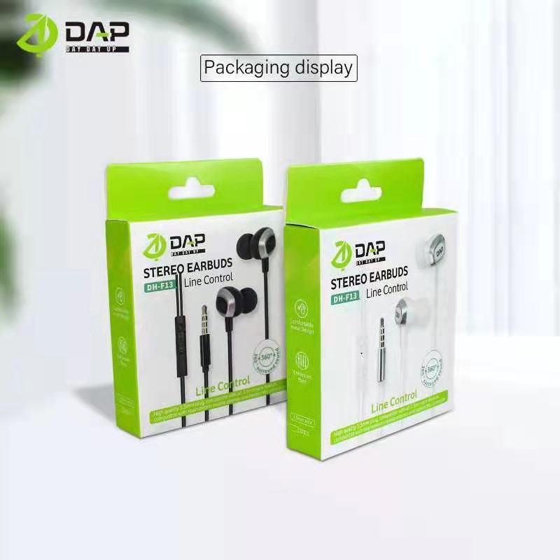 Headset DAP DH-F13 Wired Headset Wired Earphone Stereo Earbuds Android iPhone Original - Garansi 1 Tahun-6