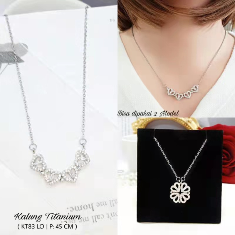 Kalung Titanium Mata Full Perhiasan Fashion L