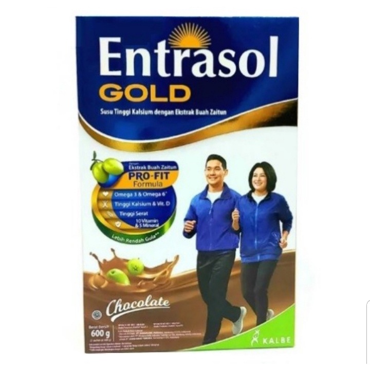 KALBE - ENTRASOL GOLD   580 / 600 GR VANILA / COKLAT - SUSU LANSIA AKTIF