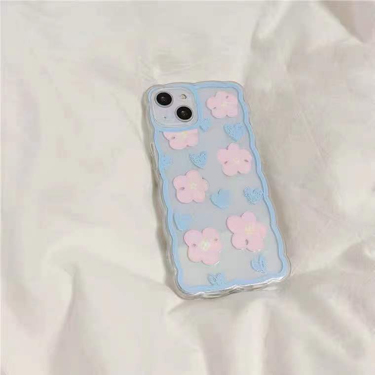 Soft Case Silikon TPU Transparan Motif Bunga Pink Untuk IPhone 13 12 Mini 11 10 Pro XS Max X XR 8 7 6 6S Plus SE 2020