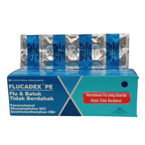 FLUCADEX PE Strip 10 Tablet - Obat Demam Batuk Tidak Berdahak Pilek Flu Batuk Kering