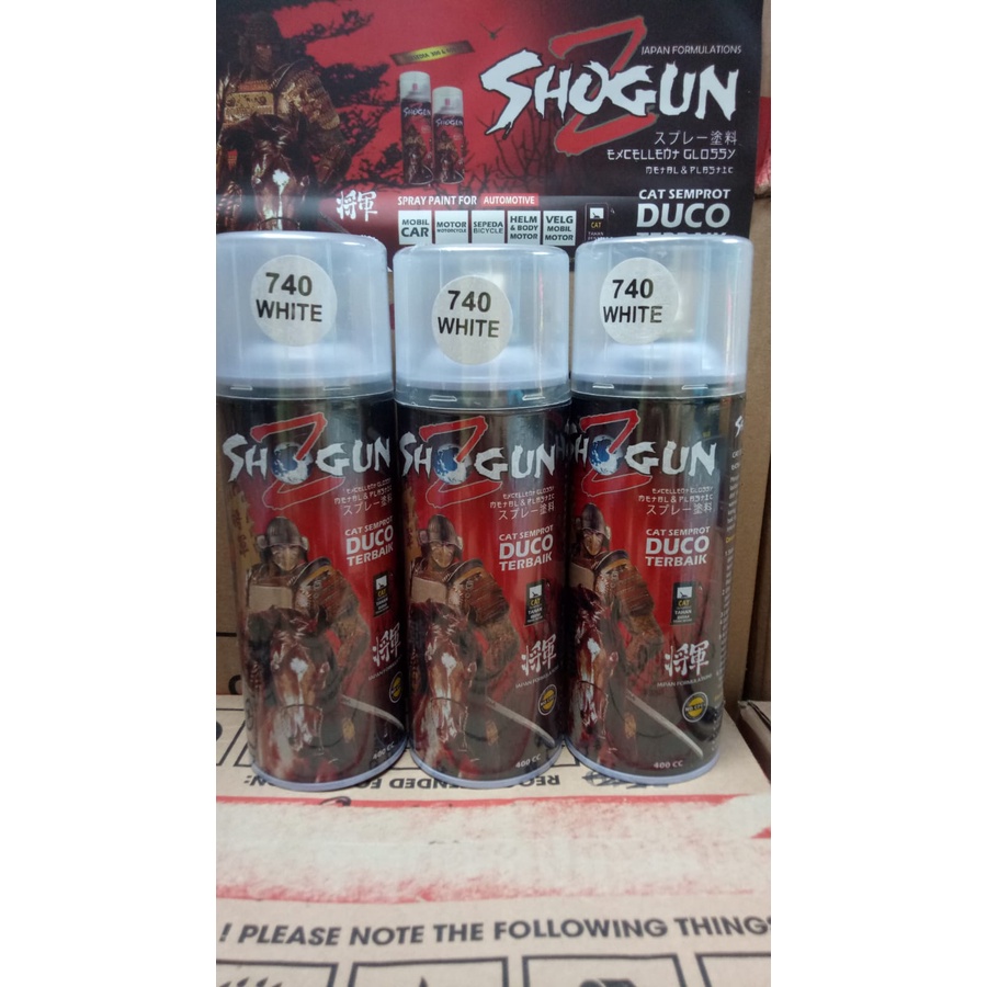 pilox pilox cat semprot duco shogunz shogun white 740 400cc putih glossy