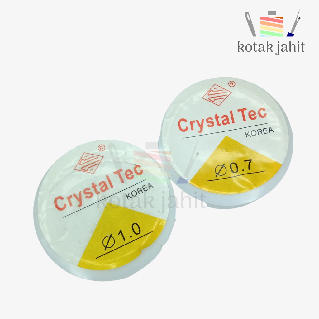 senar per roll panjang 8 meter m karet bening crystal tec import korea benang kenur transparan lentu