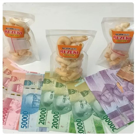 Baru Snack Berhadiah Uang - Snack Zaman Now Baru - Macaroni Salted Rezeki - Makaroni Asin