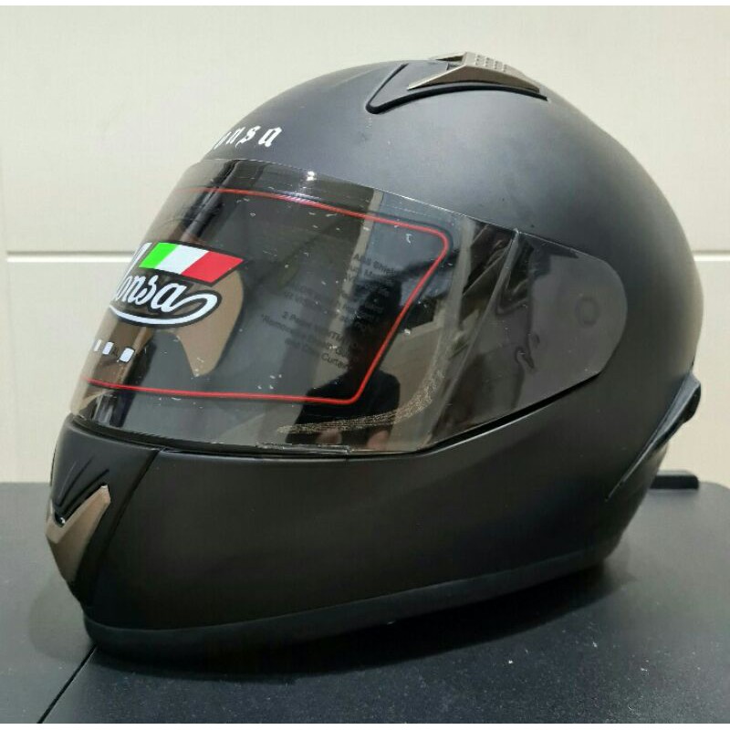 helm JPN monsa fullface destroit-solid hitam dof