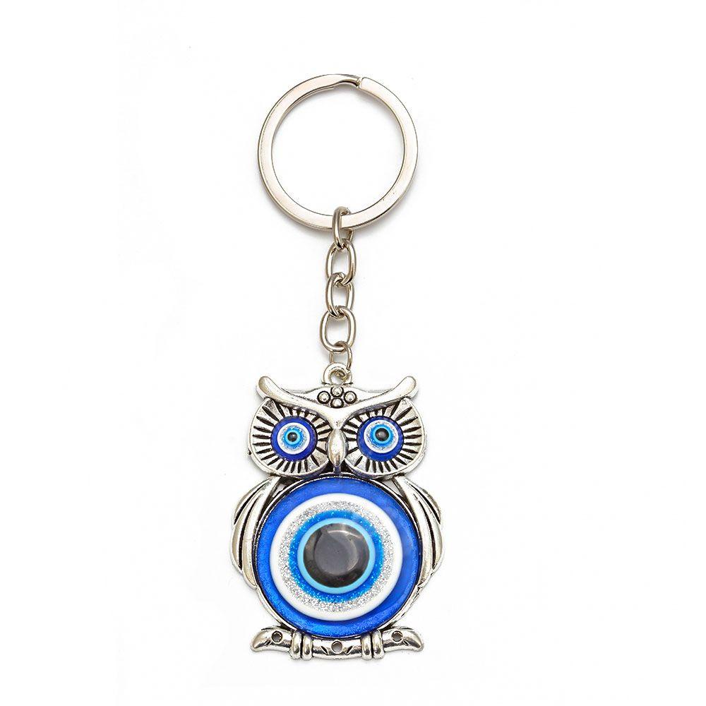 [Elegan] Gantungan Kunci Mobil Charms Hanger Owl Rumbai Lucky Charm Evil Eye Car Pendant