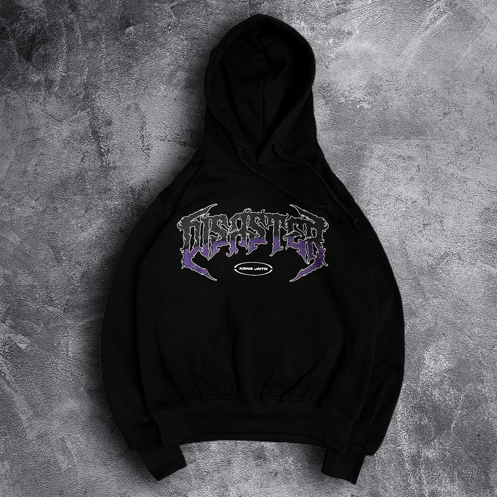 JAKET CROP HOODIE GRAPHIC / JUMPER CROP HOODIE GRAPHIC &quot;Purple Disaster&quot;