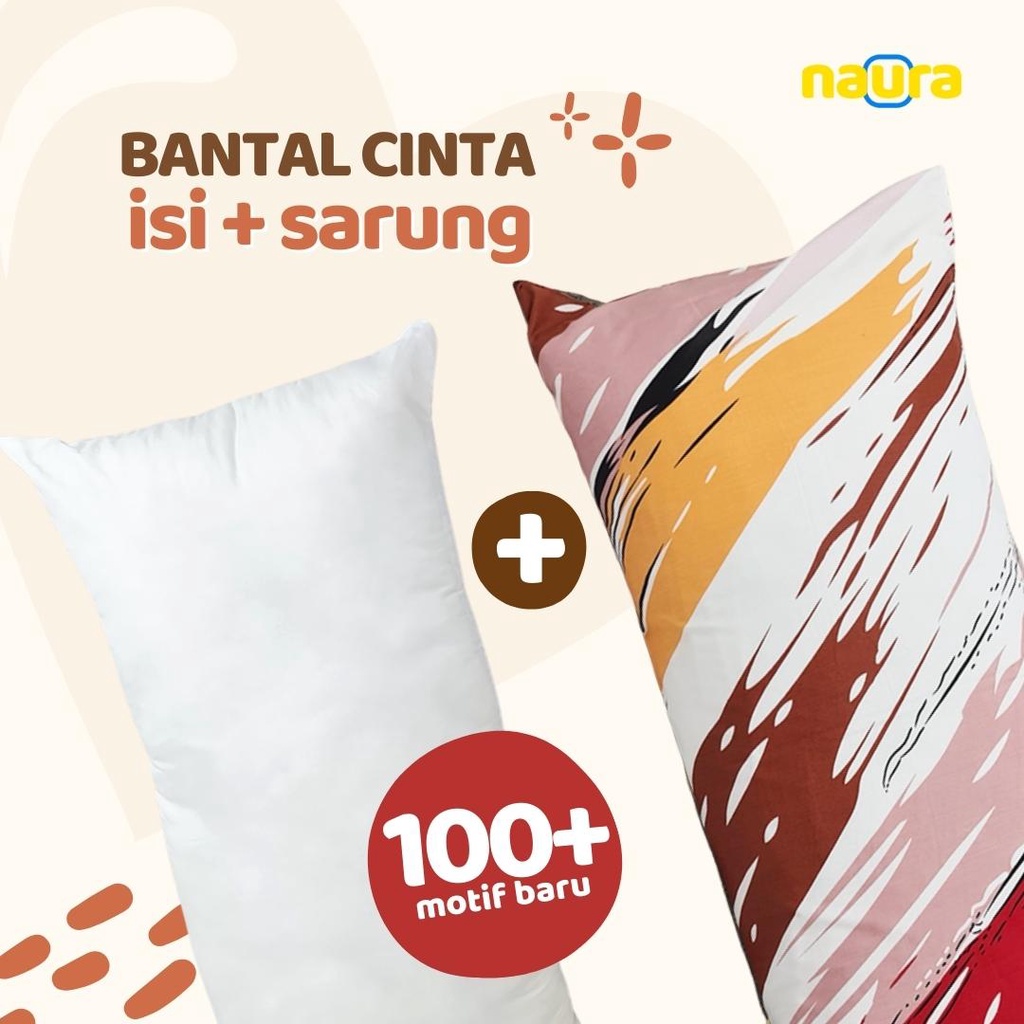 Bantal Cinta JUMBO + Sarung Bantal Cinta PREMIUM